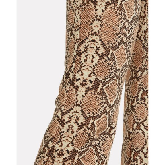 💕ANINE BING💕 Cigarette Python Trousers ~ Split Cuff Snakeskin Print XS NWT - Picture 11 of 16
